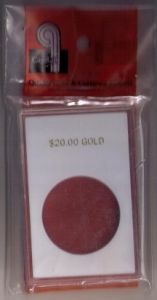 CLOSE OUT Capital Slab Type 2x3 $20.00 Gold Holder - White