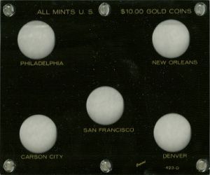 CLOSE OUT Capital #423D All Mints U.S. $10 Gold Coins BLACK