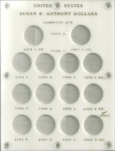 CLOSE OUT Capital #454A Susan B. Anthony Set (14 coins) WHITE