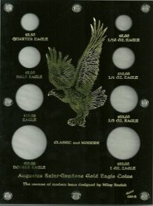 CLOSE OUT Capital #456G Augustus St. Gaudens Gold Eagle Coins BLACK