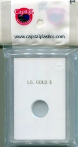 CLOSE OUT Capital Slab Type 2x3 Large Gold Dollar Holder - White