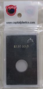 CLOSE OUT Capital Slab Type 2x3 $2.50 Gold Holder - Black