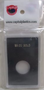 CLOSE OUT Capital Slab Type 2x3 $5.00 Gold Holder - Black