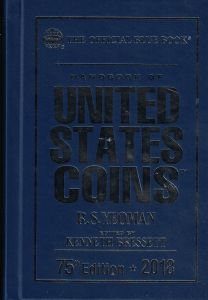 2018 Blue Book of U.S. Coins 75th Edition Hardcover