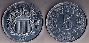 Coin Coasters - Shield Nickel