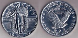 Coin Coasters - Standing Liberty Quarter