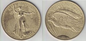 Coin Coasters - St Gaudians Twenty Dollar Gold Piece