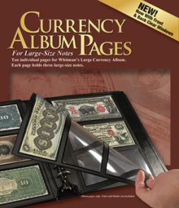 pack of Clear View Currency Refill Pages Large Notes