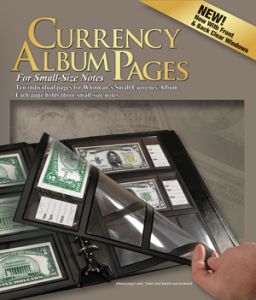 pack of Clear View Currency Refill Pages Small Notes
