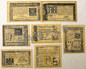 Paper Money Replica Colonial Money Set A