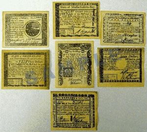 Paper Money Replica Colonial Money Set B
