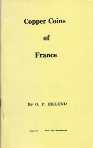 Copper Coins of France by Eklund