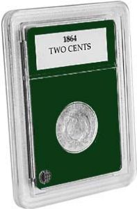 pack of 3pcs. Coin World Premier Half Cent, Two Cents Holders CWCH02S
