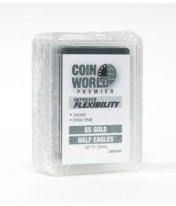 pack of 3pcs. Coin World Premier $5 Gold Holders CWCH15S