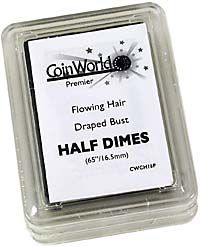pack of 3pcs. Coin World Premier Flowing Hair & Draped Bust Half Dimes Holders CWC16S