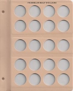 Dansco Blank Page - Imprinted "Franklin Half Dollars"