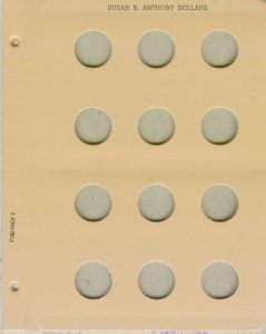 Dansco Blank Page - imprinted "Susan B. Anthony Dollars"