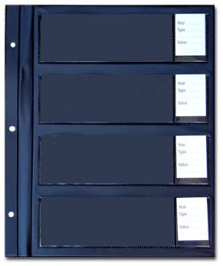 Deluxe Currency Album Extra Pages 4 pocket