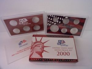 EMPTY BOX for 2000 United States Silver Proof Set 