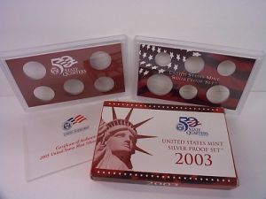 EMPTY BOX for 2003 United States Silver Proof Set