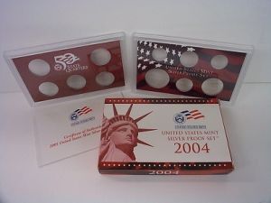 EMPTY BOX for 2004 United States Silver Proof Set 
