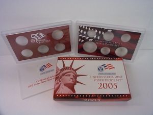 EMPTY BOX for 2005 United States Silver Proof Set