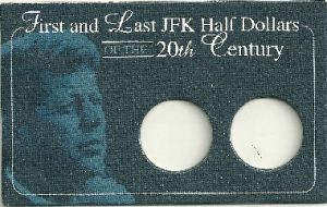 First & Last JFK Halves of 20th Century Card & Sleeve
