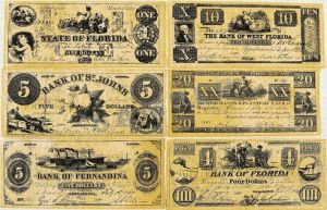 Paper Money Replica Florida Banknote Set