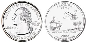 Florida State Quarter 2004 Philadelphia Mint
