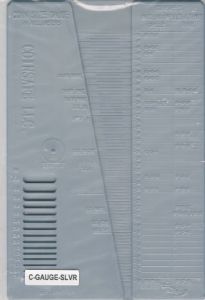 Millimeter coin size gauge