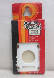 CLOSE OUT Capital #144 2x2 Great Britain Gold Sovereign Coin Holder WHITE