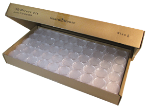 bulk pack of 250 pcs. 39mm Silver Round Bulk Direct-Fit Guardhouse EvoCore Coin Holders #724689