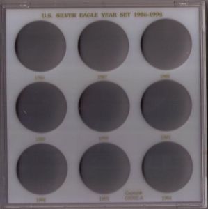 Capital GX9SE-A Galaxy Case Silver Eagle Year Set 1986-1994