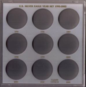 Capital GX9SE-B Galaxy Case Silver Eagle Year Set 1995-2003