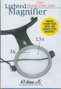 Whitman Hands Free 2-in-1 Lighted Magnifier #2129