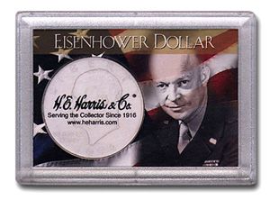 Harris 2x3 Frosty Edge Eisenhower Dollar Holder