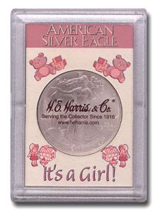 Harris 2x3 Frosty Edge American Eagle - It's A Girl Holder