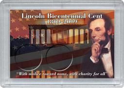 Harris 2x3 Frosty Edge Lincoln Cent Bicentennial Holder 2-Hole