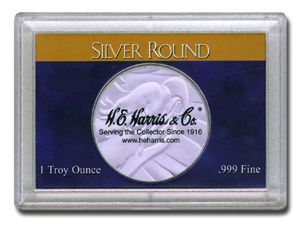 Harris 2x3 Frosty Edge Silver Round Holder