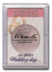 Harris 2x3 Frosty Edge American Eagle - Wedding Holder