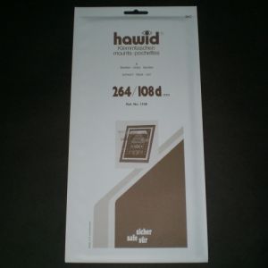 pack of Hawid Stamp Mounts 264x108d Clear Background Only