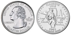 Illinois State Quarter 2003 Philadelphia Mint