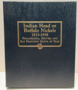 Indian Head or Buffalo Nickels 1913-1938 3 page Whitman Classic Album #9115