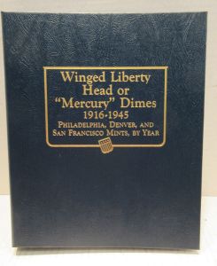 Winged Liberty Head Mercury Dimes 1916-1945 3 page Whitman Classic Album #9118