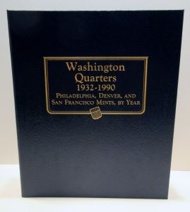 Washington Quarters 1932-1990 7 page Whitman Classic Album #9122