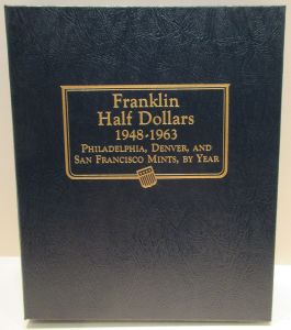 Franklin Half Dollars 1948-1963 3 page Whitman Classic Album #9126