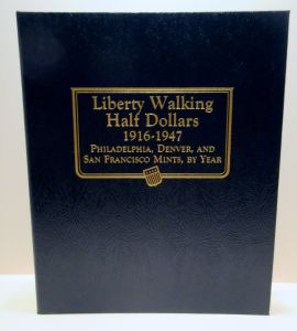 Liberty Walking Half Dollars 1916-1947 5 page Whitman Classic Album #9125