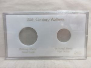 Capital #MA345WS 20th Century Walkers for Walking Libery Half Dollar & Silver Eagle