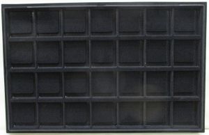 Falcon 2x2 Coin Display Trays Black T28
