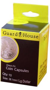 pack of 10 pcs. Large Dollar 38.1mm Direct-Fit Guardhouse Coin Capsules #781627